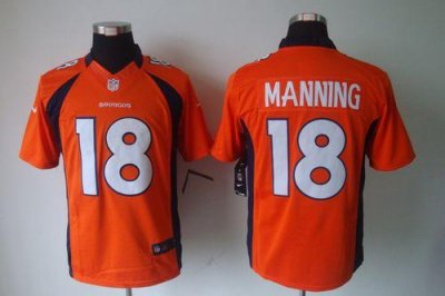 Jerseys Factory Cheap Nike Broncos #18 Peyton Manning Orange Tea