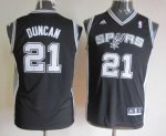 Jerseys Factory Cheap Spurs #21 Tim Duncan Black Youth Embroider
