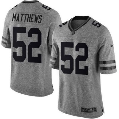 Jerseys Factory Cheap Nike Packers #52 Clay Matthews Gray Men's