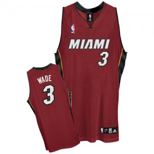 Jerseys Factory Cheap Heat #3 Dwyane Wade Red Embroidered Youth