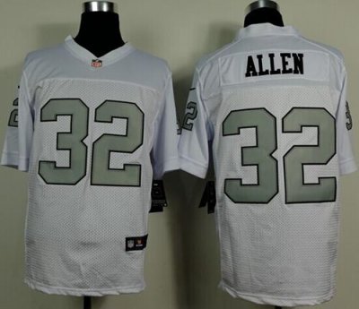 Jerseys Factory Cheap Nike Raiders #32 Marcus Allen White Silver