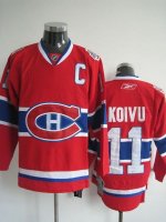 Jerseys Factory Cheap Canadiens #11 Saku Koivu Embroidered Red N