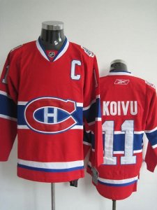 Jerseys Factory Cheap Canadiens #11 Saku Koivu Embroidered Red N