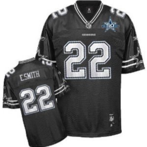Jerseys Factory Cheap Cowboys #22 Emmitt Smith Black Shadow Team