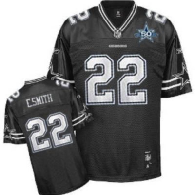 Jerseys Factory Cheap Cowboys #22 Emmitt Smith Black Shadow Team
