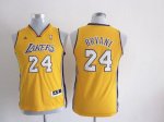 Jerseys Factory Cheap Lakers #24 Kobe Bryant Yellow Champion Pat