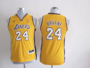 Jerseys Factory Cheap Lakers #24 Kobe Bryant Yellow Champion Pat