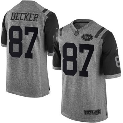 Jerseys Factory Cheap Nike Jets #87 Eric Decker Gray Men's Stitc