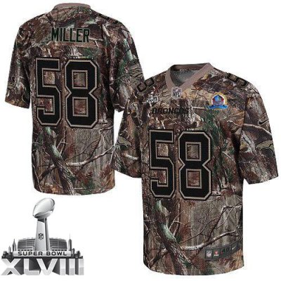 Jerseys Factory Cheap Nike Broncos #58 Von Miller Camo With Hall