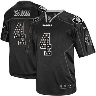 Jerseys Factory Cheap Nike Raiders #4 Derek Carr New Lights Out