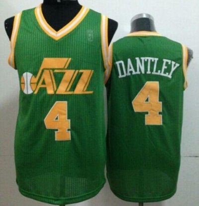 Jerseys Factory Cheap Jazz #4 Adrian Dantley Green Throwback Sti