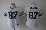 Jerseys Factory Cheap Packers #87 Jordy Nelson White Women's Tea