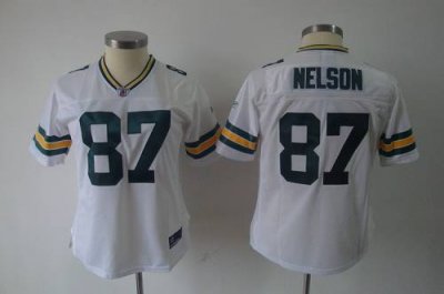 Jerseys Factory Cheap Packers #87 Jordy Nelson White Women's Tea