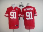 Jerseys Factory Cheap Nike 49ers #91 Ray McDonald Red Team Color