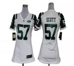 Jerseys Factory Cheap Nike Jets #57 Bart Scott White Women's Emb
