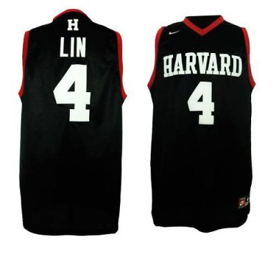 Jerseys Factory Cheap Knicks #4 Jeremy Lin Black Harvard Univers