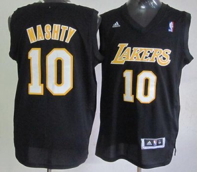 Jerseys Factory Cheap Lakers #10 Steve Nash Black Nashty Embroid