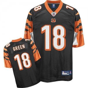 Jerseys Factory Cheap Bengals #18 A.J. Green Black Color Embroid
