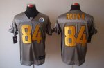 Jerseys Factory Cheap Nike Steelers #84 Antonio Brown Grey Shado
