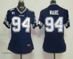 Jerseys Factory Cheap Nike Cowboys #94 DeMarcus Ware Navy Blue T