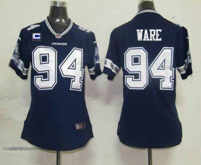 Jerseys Factory Cheap Nike Cowboys #94 DeMarcus Ware Navy Blue T