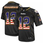 Jerseys Factory Cheap Nike Steelers #12 Terry Bradshaw Black Men