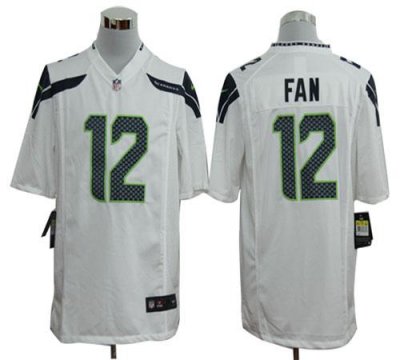 Jerseys Factory Cheap Nike Seahawks #12 Fan White Men's Stitched