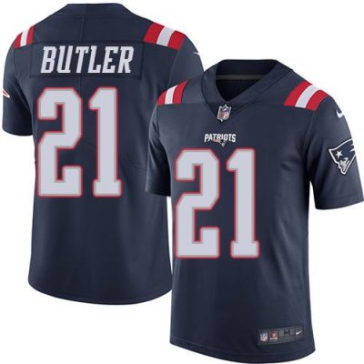 Jerseys Factory Cheap Nike Patriots #21 Malcolm Butler Navy Blue