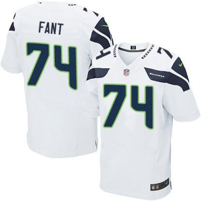Jerseys Factory Cheap Nike Seahawks #74 George Fant White Men's