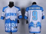 Jerseys Factory Cheap Nike Lions #9 Matthew Stafford Blue Men's