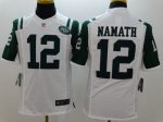 Jerseys Factory Cheap Nike Jets #12 Joe Namath White Men's Stitc