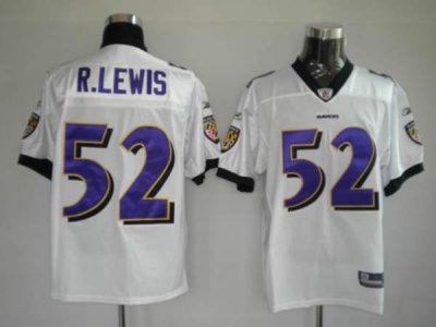 Jerseys Factory Cheap Ravens #52 Ray Lewis White Stitched NFL Je