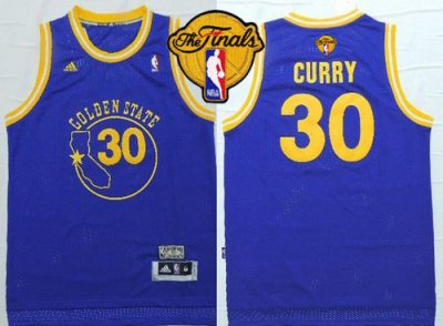 Jerseys Factory Cheap Warriors #30 Stephen Curry Blue New Throwb