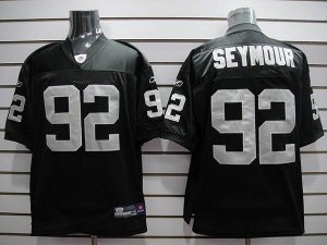 Jerseys Factory Cheap Raiders #92 Richard Seymour Black Embroide