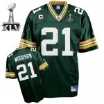 Jerseys Factory Cheap Packers #21 Charles Woodson Green With Sup