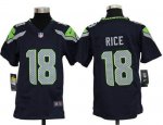 Jerseys Factory Cheap Nike Seahawks #18 Sidney Rice Steel Blue Y