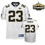 Jerseys Factory Cheap Saints #23 Pierre Thomas White Super Bowl