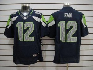 Jerseys Factory Cheap Nike Seahawks #12 Fan Steel Blue Team Colo