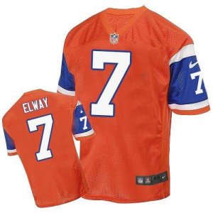 Jerseys Factory Cheap Nike Broncos #7 John Elway Orange Throwbac