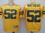 Jerseys Factory Cheap Packers #52 Clay Matthews Yellow Stitched