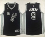 Jerseys Factory Cheap Spurs #9 Tony Parker Black New Road Stitch