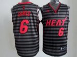 Jerseys Factory Cheap Heat #6 LeBron James Black/Grey Groove Sti