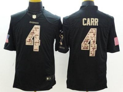 Jerseys Factory Cheap Nike Raiders #4 Derek Carr Black Men's Sti