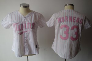 Jerseys Factory Cheap Twins #33 Justin Morneau White Pink Number
