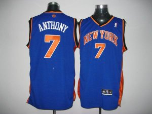 Jerseys Factory Cheap Knicks #7 Carmelo Anthony Blue Stitched NB