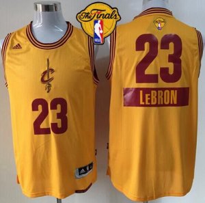 Jerseys Factory Cheap Cavaliers #23 LeBron James Yellow 2014-15