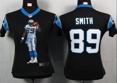 Jerseys Factory Cheap Nike Panthers #89 Steve Smith Black Team C