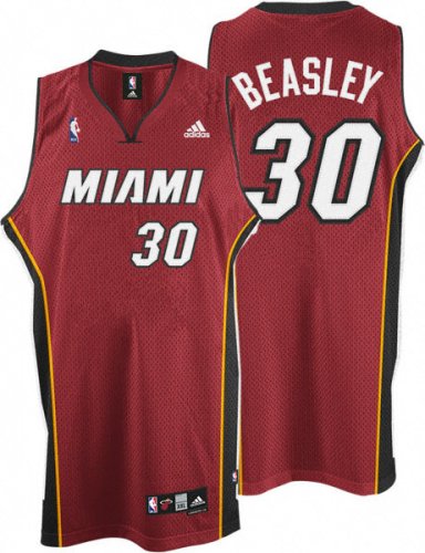 Jerseys Factory Cheap Heat #30 Michael Beasley Embroidered Red N
