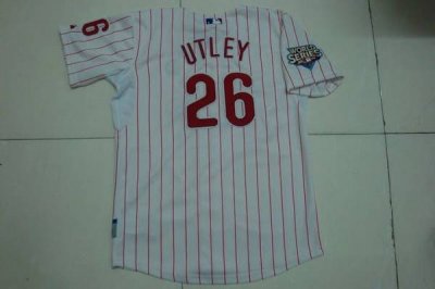 Jerseys Factory Cheap Phillies #26 Chase Utley Embroidered White