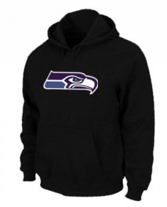 Jerseys Factory Cheap Seattle Seahawks Logo Pullover Hoodie Blac